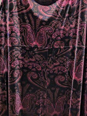 Plus Size 3x Paisley Velvet Overalls Coldwater Creek